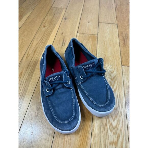 Sperry Boys Navy Loafers Size 5M - Picture 1 of 5